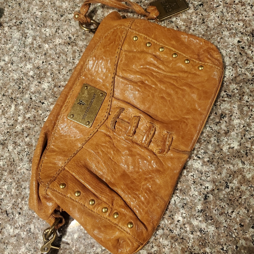 Frye leather clutch/wristlet
